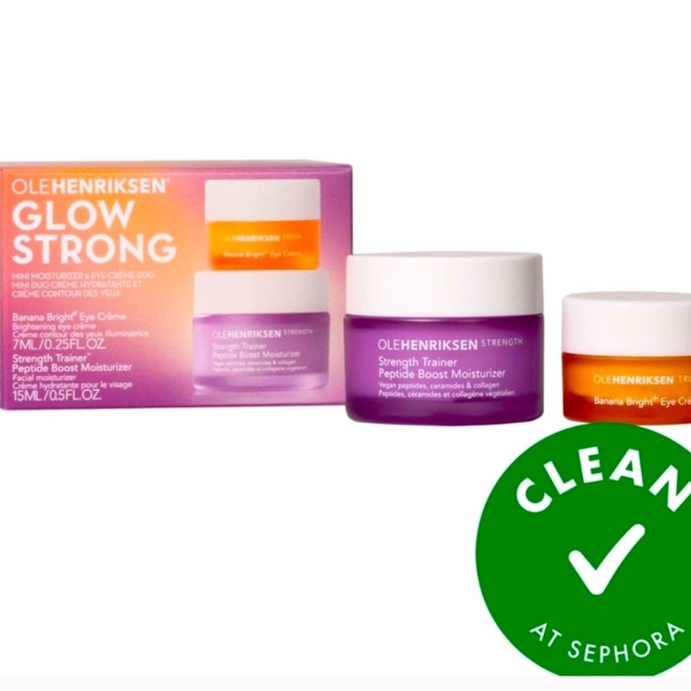 OleHenriksen Glow Strong Mini Moisturizer + Eye Cream Duo NIB